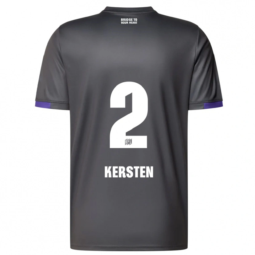 Danxen Kinderen Phil Kersten #2 Grijs Paars Uitshirt Uittenue 2025/26 T-Shirt