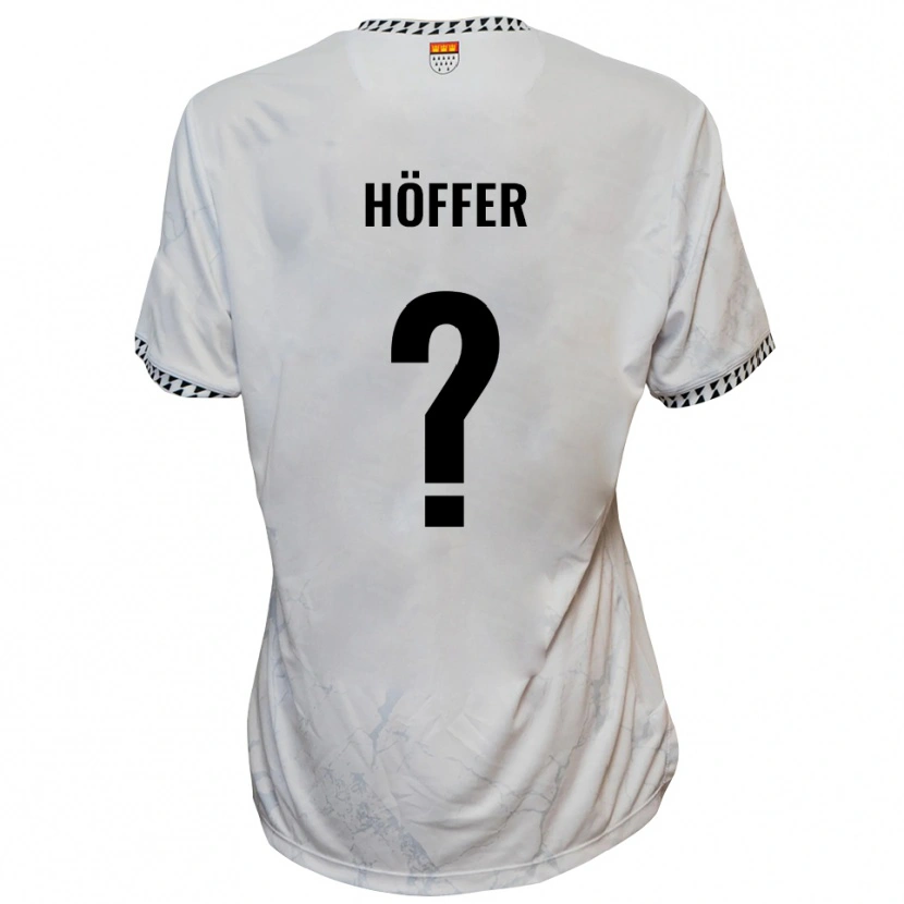 Danxen Kinderen Chantal Höffer #0 Wit Zwart Uitshirt Uittenue 2025/26 T-Shirt