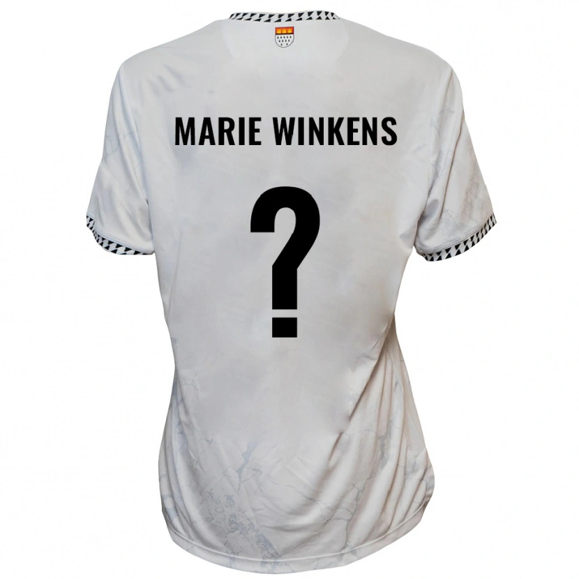 Danxen Kinderen Joelina Marie Winkens #0 Wit Zwart Uitshirt Uittenue 2025/26 T-Shirt