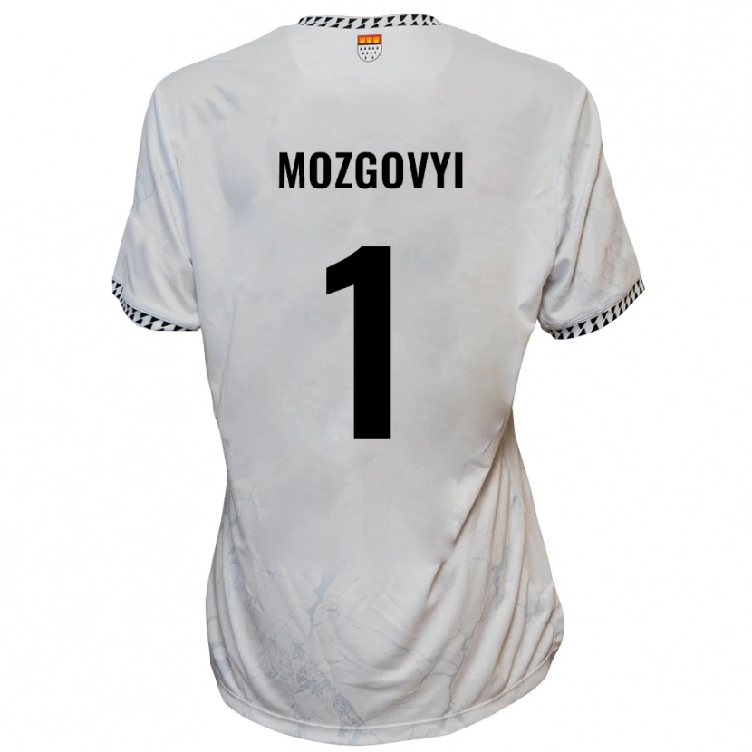 Danxen Kinderen Arseniy Mozgovyi #1 Wit Zwart Uitshirt Uittenue 2025/26 T-Shirt