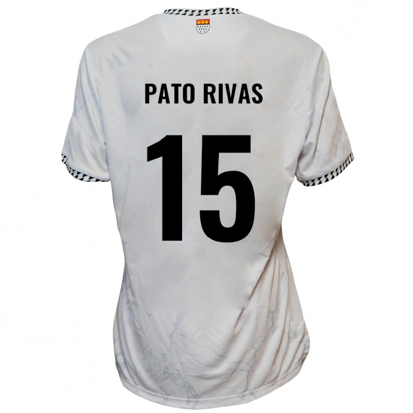Danxen Kinderen Enrique Pato Rivas #15 Wit Zwart Uitshirt Uittenue 2025/26 T-Shirt