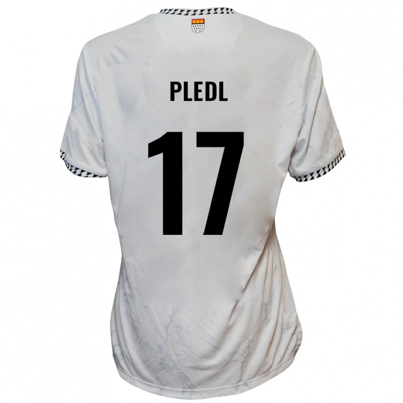Danxen Kinderen Marco Pledl #17 Wit Zwart Uitshirt Uittenue 2025/26 T-Shirt