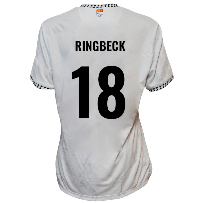 Danxen Kinderen Noah Ringbeck #18 Wit Zwart Uitshirt Uittenue 2025/26 T-Shirt