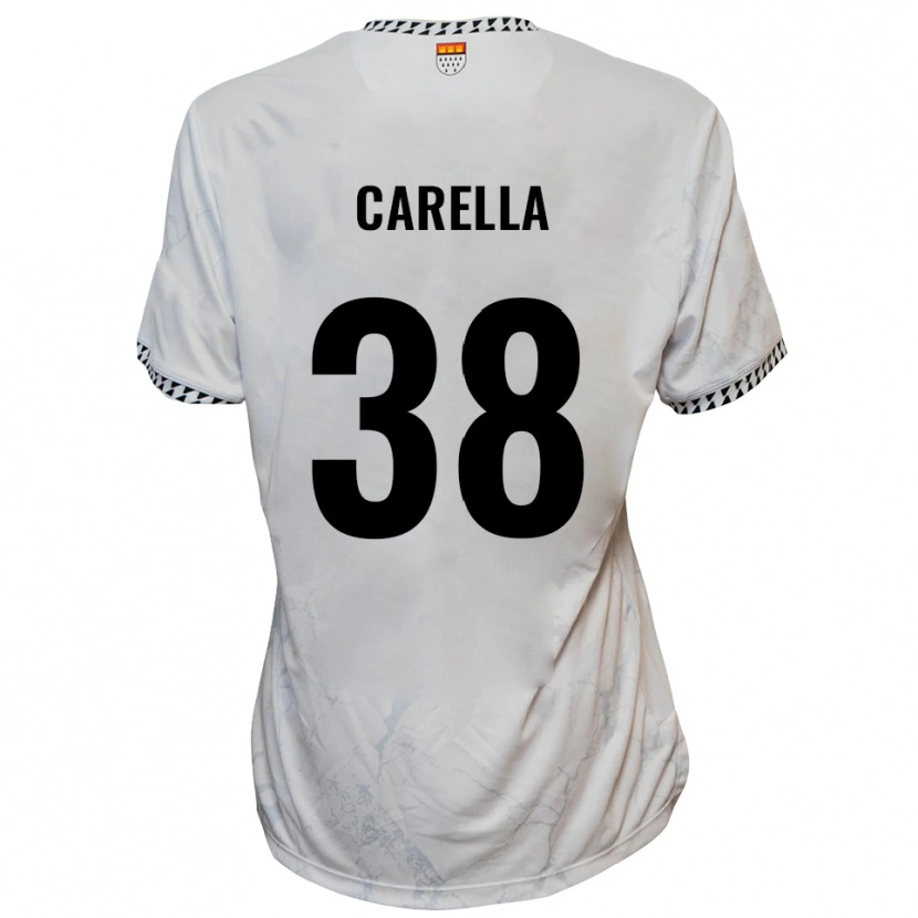 Danxen Kinderen Samuele Carella #38 Wit Zwart Uitshirt Uittenue 2025/26 T-Shirt