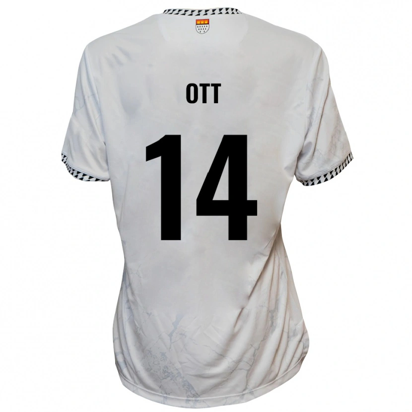 Danxen Kinderen Raphael Ott #14 Wit Zwart Uitshirt Uittenue 2025/26 T-Shirt