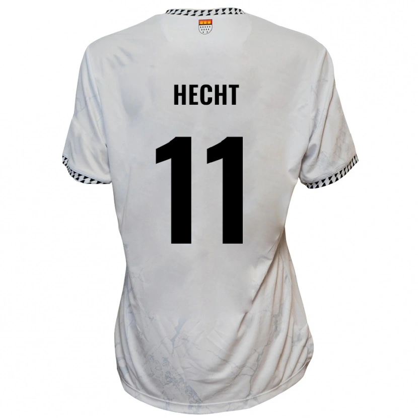 Danxen Kinderen Leon Hecht #11 Wit Zwart Uitshirt Uittenue 2025/26 T-Shirt