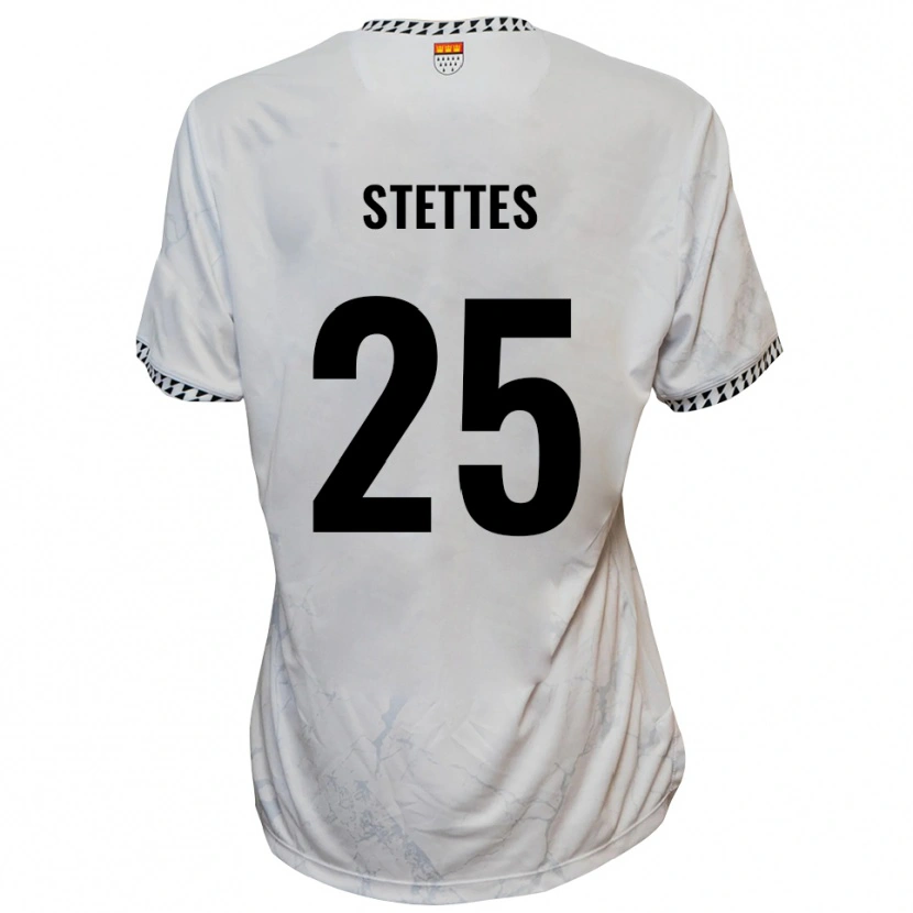 Danxen Kinderen Severin Stettes #25 Wit Zwart Uitshirt Uittenue 2025/26 T-Shirt