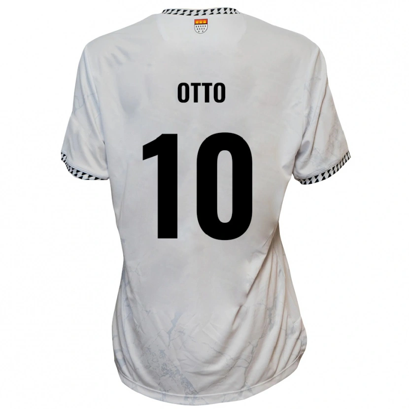 Danxen Kinderen David Otto #10 Wit Zwart Uitshirt Uittenue 2025/26 T-Shirt