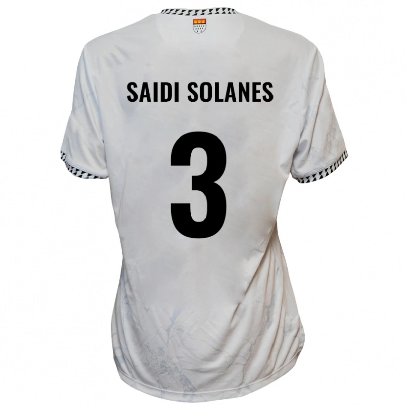 Danxen Kinderen Maruan Saidi Solanes #3 Wit Zwart Uitshirt Uittenue 2025/26 T-Shirt