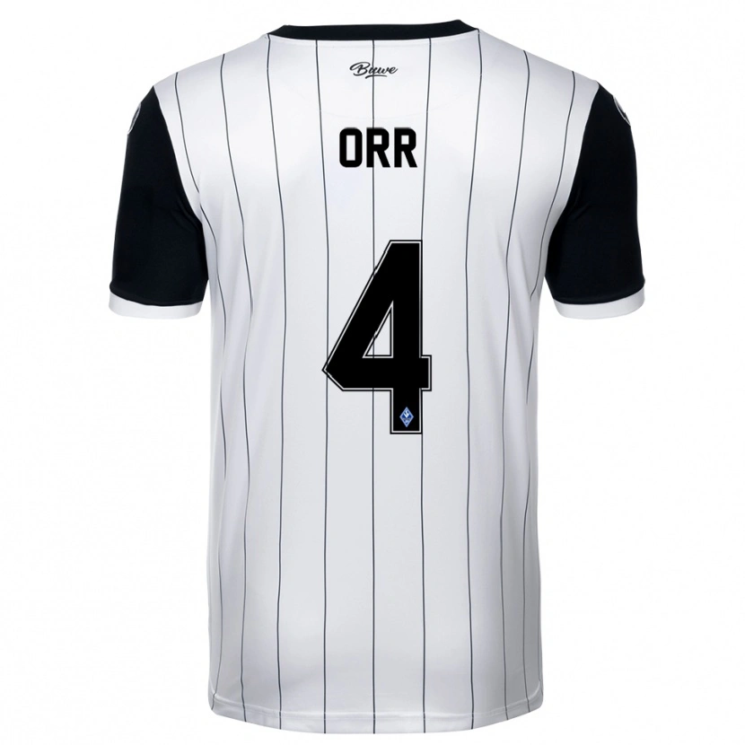 Danxen Kinderen George Orr #4 Wit Zwart Uitshirt Uittenue 2025/26 T-Shirt