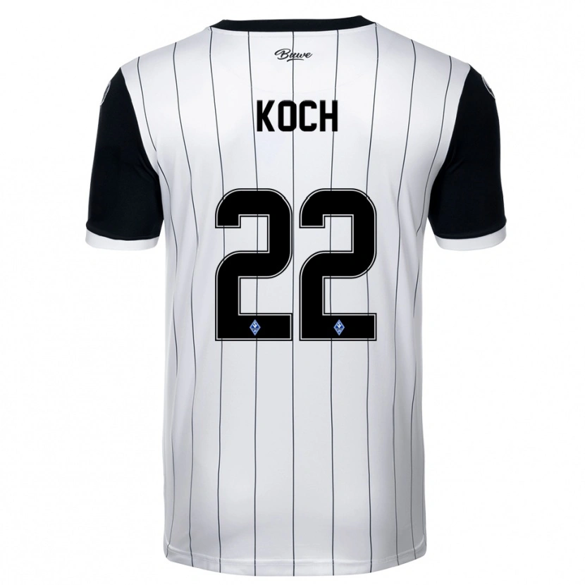 Danxen Kinderen Nico Koch #22 Wit Zwart Uitshirt Uittenue 2025/26 T-Shirt