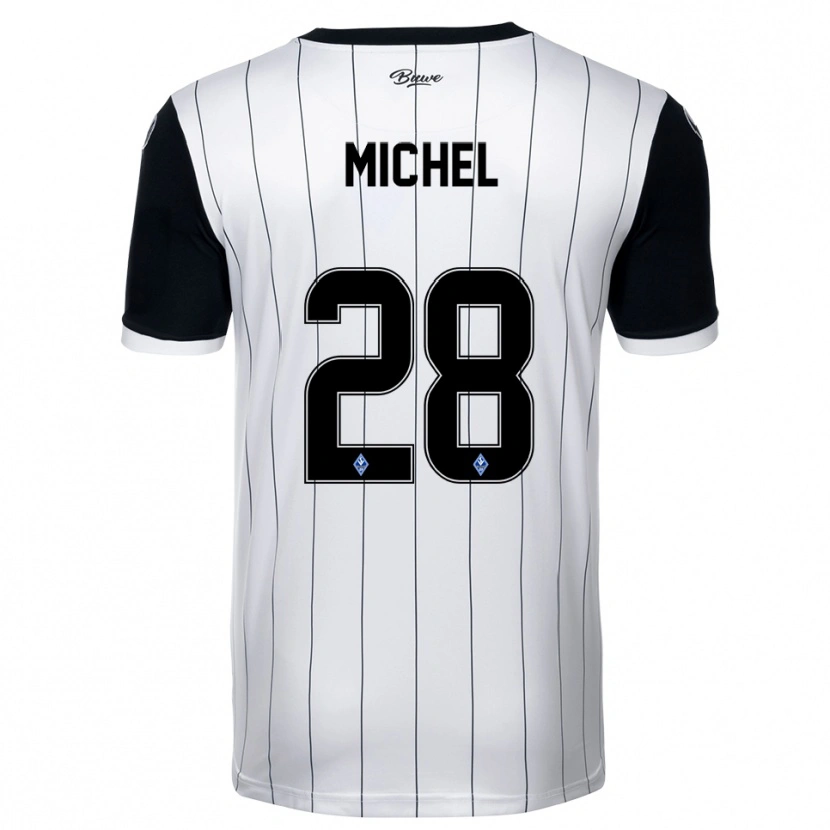 Danxen Kinderen Diego Michel #28 Wit Zwart Uitshirt Uittenue 2025/26 T-Shirt