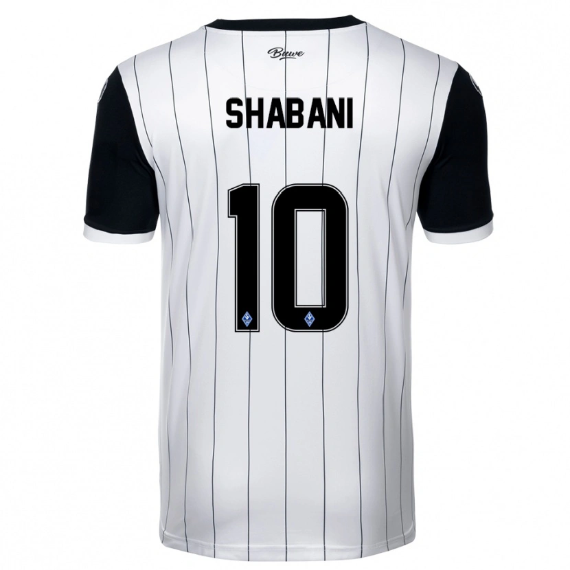 Danxen Kinderen David Shabani #10 Wit Zwart Uitshirt Uittenue 2025/26 T-Shirt