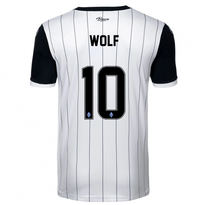 Danxen Kinderen Elias Wolf #10 Wit Zwart Uitshirt Uittenue 2025/26 T-Shirt