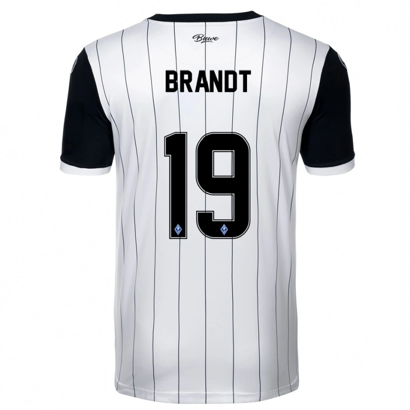 Danxen Kinderen Jascha Brandt #19 Wit Zwart Uitshirt Uittenue 2025/26 T-Shirt