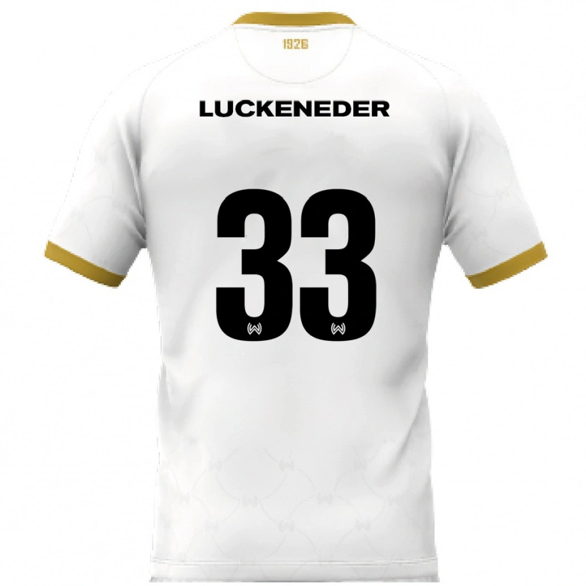 Danxen Kinderen Felix Luckeneder #33 Wit Goud Uitshirt Uittenue 2025/26 T-Shirt