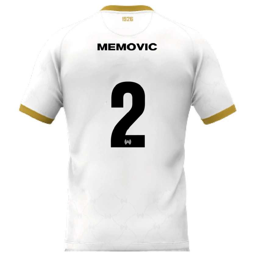 Danxen Kinderen Daris Memovic #2 Wit Goud Uitshirt Uittenue 2025/26 T-Shirt