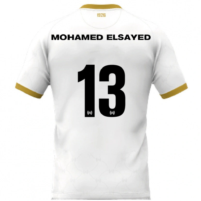 Danxen Kinderen Samir Mohamed Elsayed #13 Wit Goud Uitshirt Uittenue 2025/26 T-Shirt