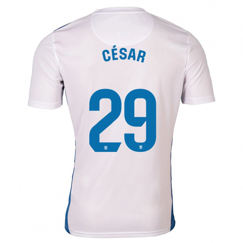 Danxen Heren César Álvarez #29 Wit Blauw Thuisshirt Thuistenue 2025/26 T-Shirt