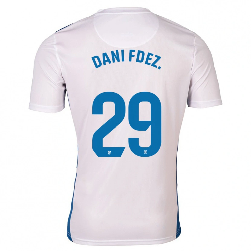 Danxen Heren Dani Fernández #29 Wit Blauw Thuisshirt Thuistenue 2025/26 T-Shirt