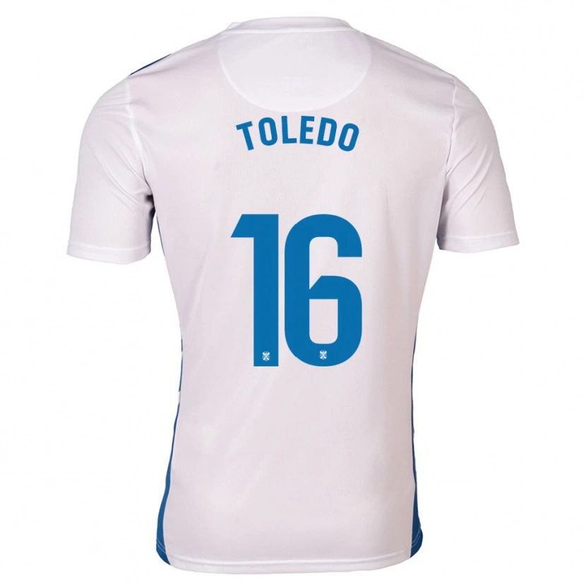 Danxen Heren Adrián Toledo #16 Wit Blauw Thuisshirt Thuistenue 2025/26 T-Shirt