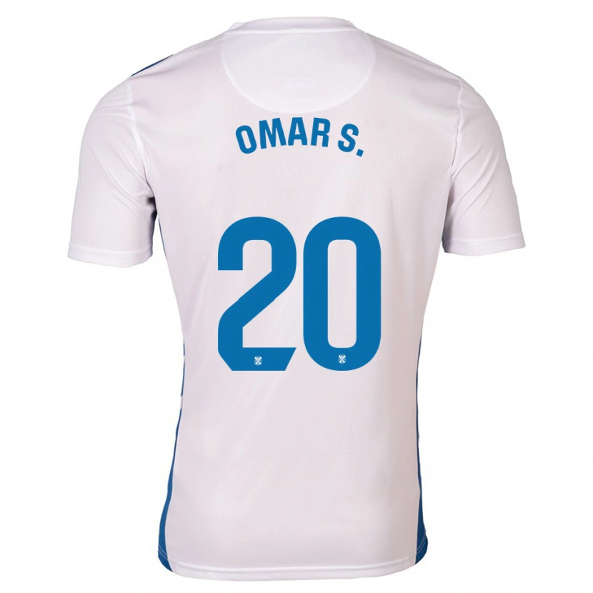 Danxen Heren Omar Sánchez #20 Wit Blauw Thuisshirt Thuistenue 2025/26 T-Shirt