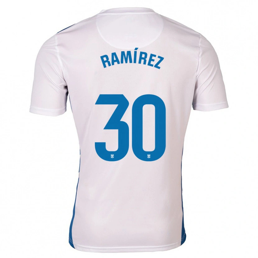 Danxen Heren Álex Ramírez #30 Wit Blauw Thuisshirt Thuistenue 2025/26 T-Shirt