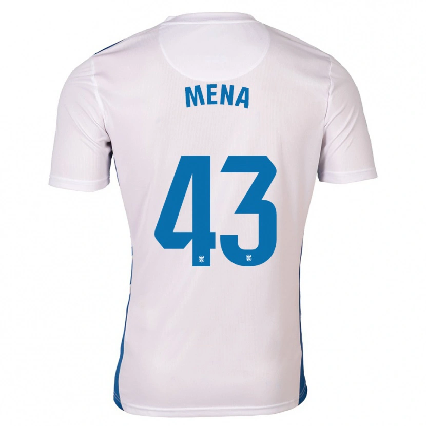 Danxen Heren Denilson Mena #43 Wit Blauw Thuisshirt Thuistenue 2025/26 T-Shirt