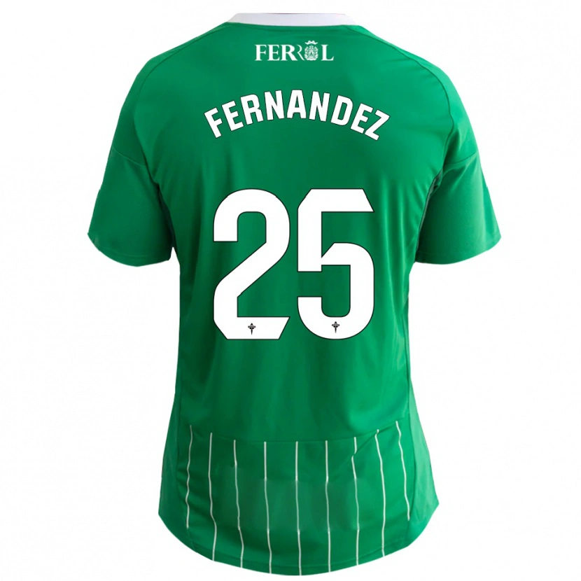 Danxen Heren César Fernández #25 Groen Wit Thuisshirt Thuistenue 2025/26 T-Shirt