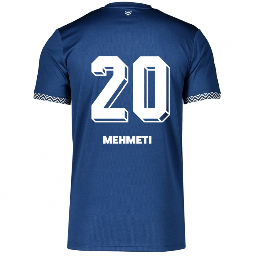 Danxen Heren Enis Mehmeti #20 Marine Wit Thuisshirt Thuistenue 2025/26 T-Shirt