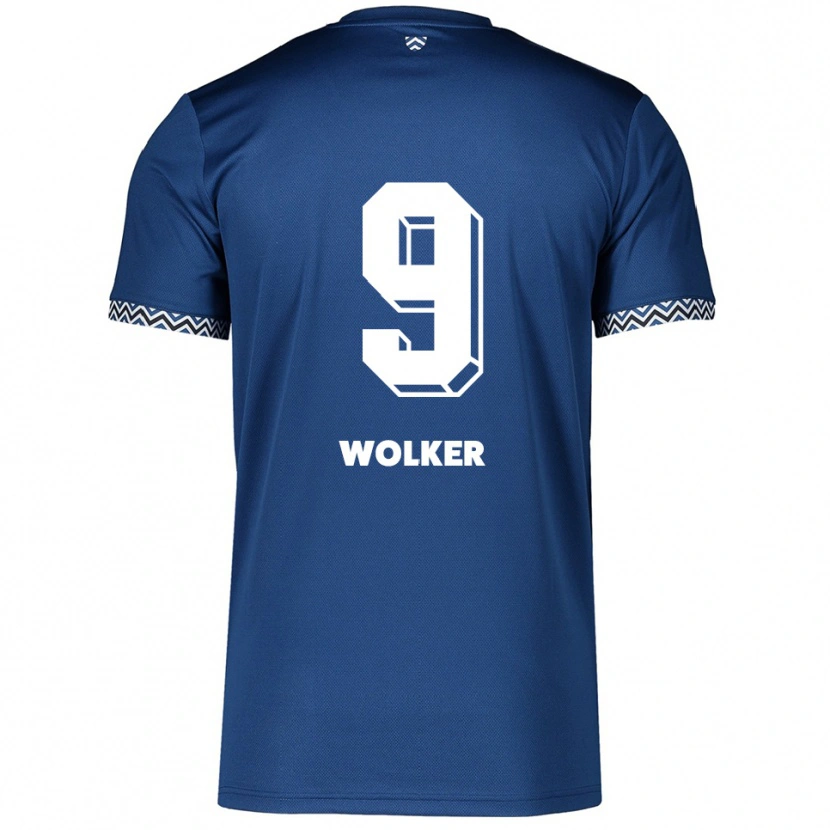 Danxen Heren Samuel Wolker #9 Marine Wit Thuisshirt Thuistenue 2025/26 T-Shirt