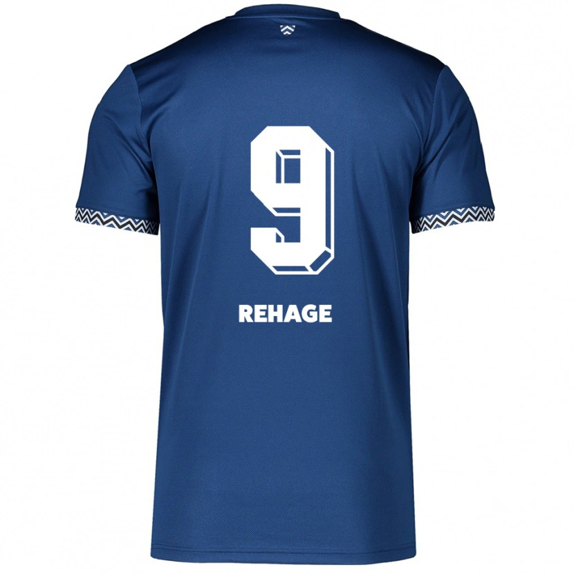 Danxen Heren Ben Rehage #9 Marine Wit Thuisshirt Thuistenue 2025/26 T-Shirt