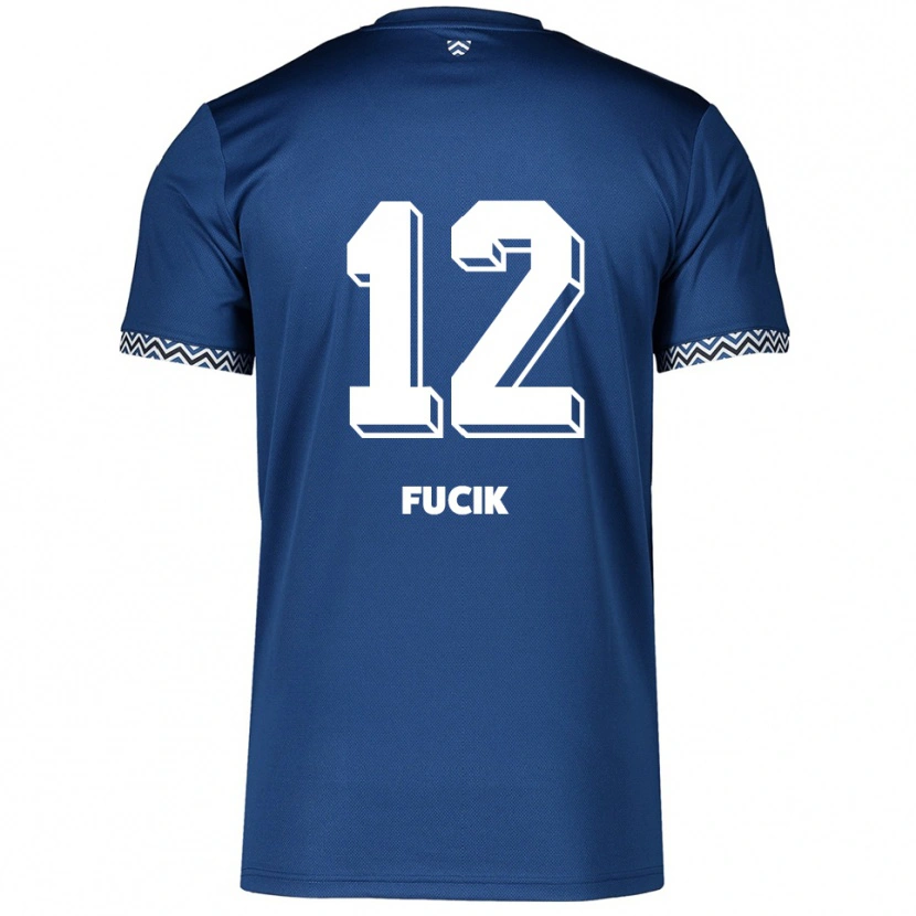 Danxen Heren Miles Fucik #12 Marine Wit Thuisshirt Thuistenue 2025/26 T-Shirt