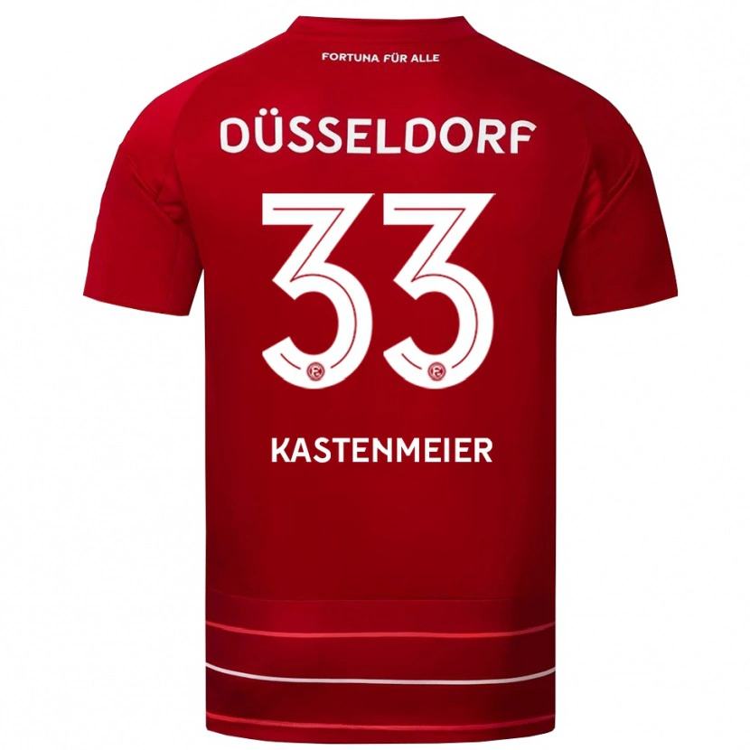 Danxen Heren Florian Kastenmeier #33 Rood Wit Thuisshirt Thuistenue 2025/26 T-Shirt