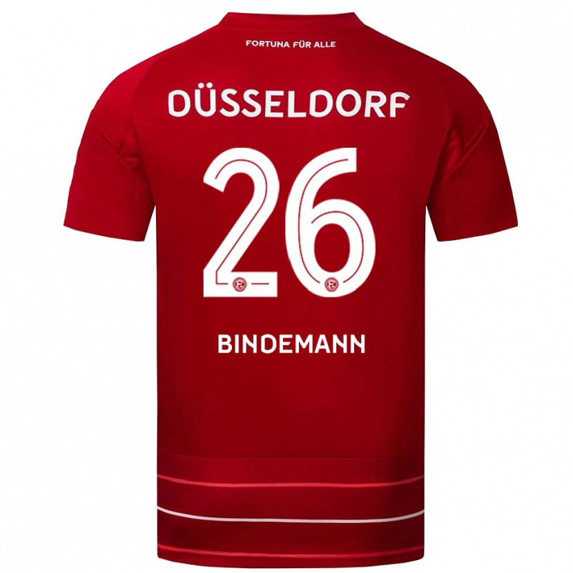 Danxen Heren Deniz Bindemann #26 Rood Wit Thuisshirt Thuistenue 2025/26 T-Shirt