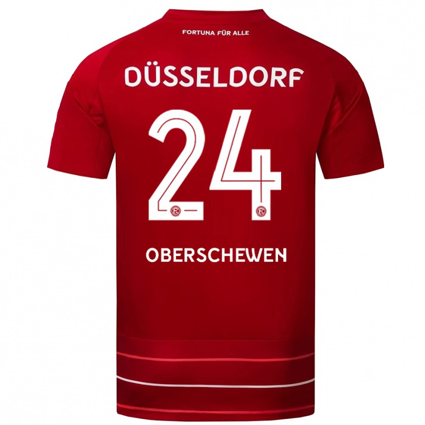 Danxen Heren Elias Oberschewen #24 Rood Wit Thuisshirt Thuistenue 2025/26 T-Shirt
