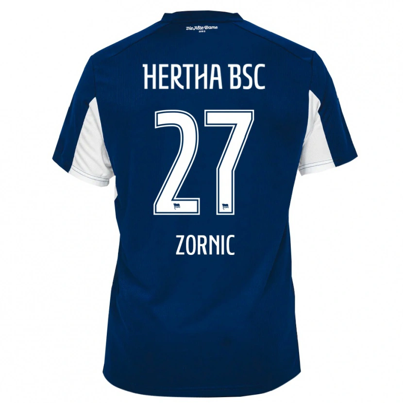 Danxen Heren Tarek Zornic #27 Wit Blauw Thuisshirt Thuistenue 2025/26 T-Shirt