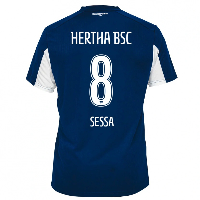 Danxen Heren Kevin Sessa #8 Wit Blauw Thuisshirt Thuistenue 2025/26 T-Shirt
