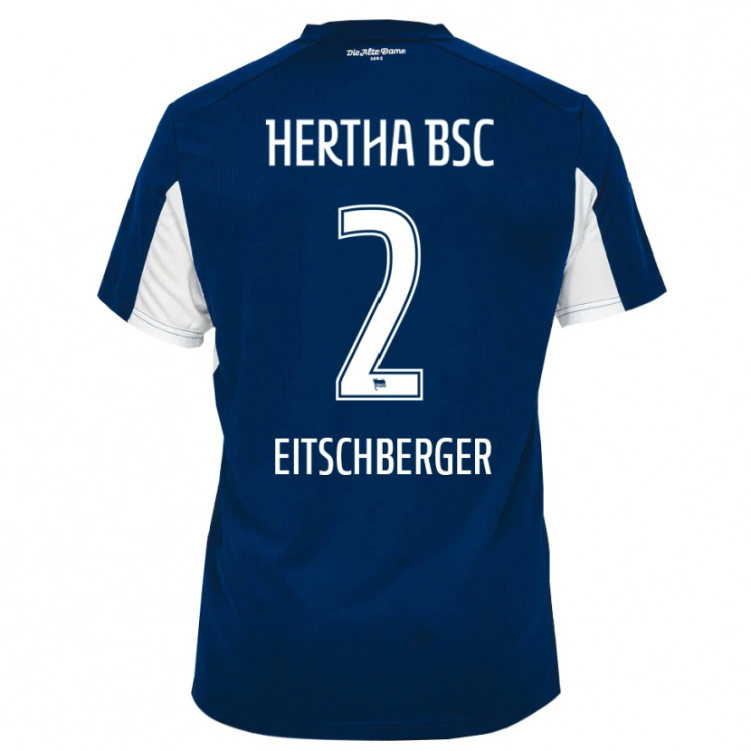 Danxen Heren Julian Eitschberger #2 Wit Blauw Thuisshirt Thuistenue 2025/26 T-Shirt