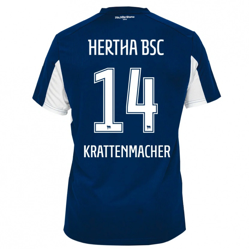 Danxen Heren Maurice Krattenmacher #14 Wit Blauw Thuisshirt Thuistenue 2025/26 T-Shirt