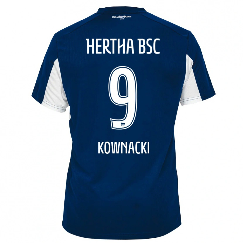 Danxen Heren Dawid Kownacki #9 Wit Blauw Thuisshirt Thuistenue 2025/26 T-Shirt