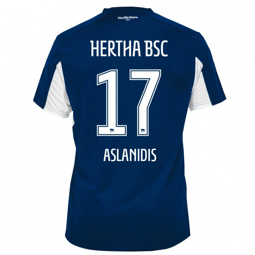 Danxen Heren Elijas Aslanidis #17 Wit Blauw Thuisshirt Thuistenue 2025/26 T-Shirt
