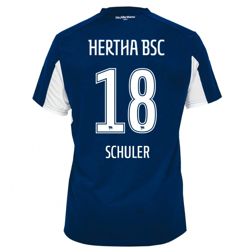Danxen Heren Luca Schuler #18 Wit Blauw Thuisshirt Thuistenue 2025/26 T-Shirt