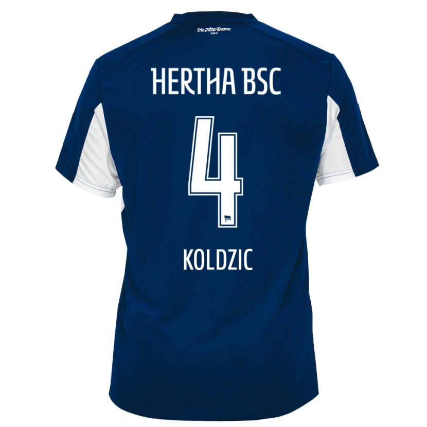 Danxen Heren Denis Koldzic #4 Wit Blauw Thuisshirt Thuistenue 2025/26 T-Shirt