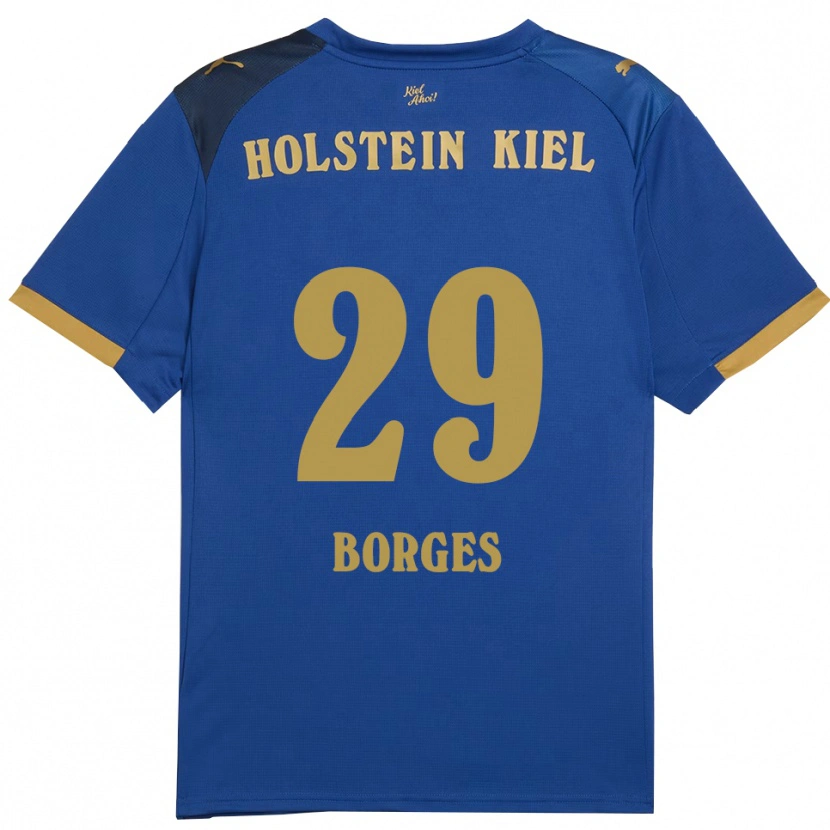 Danxen Heren Lenny Borges #29 Blauw Goud Thuisshirt Thuistenue 2025/26 T-Shirt