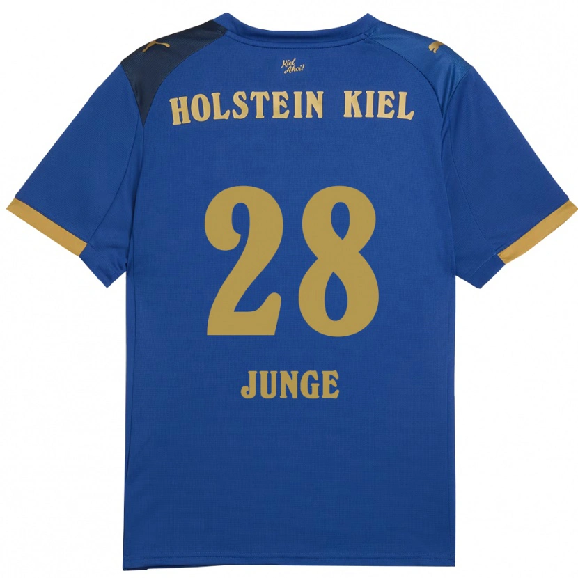 Danxen Heren Leland-Jordan Junge #28 Blauw Goud Thuisshirt Thuistenue 2025/26 T-Shirt