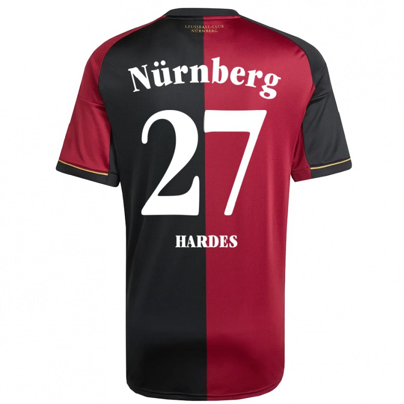 Danxen Heren Aaron Hardes #27 Bordeauxzwart Thuisshirt Thuistenue 2025/26 T-Shirt