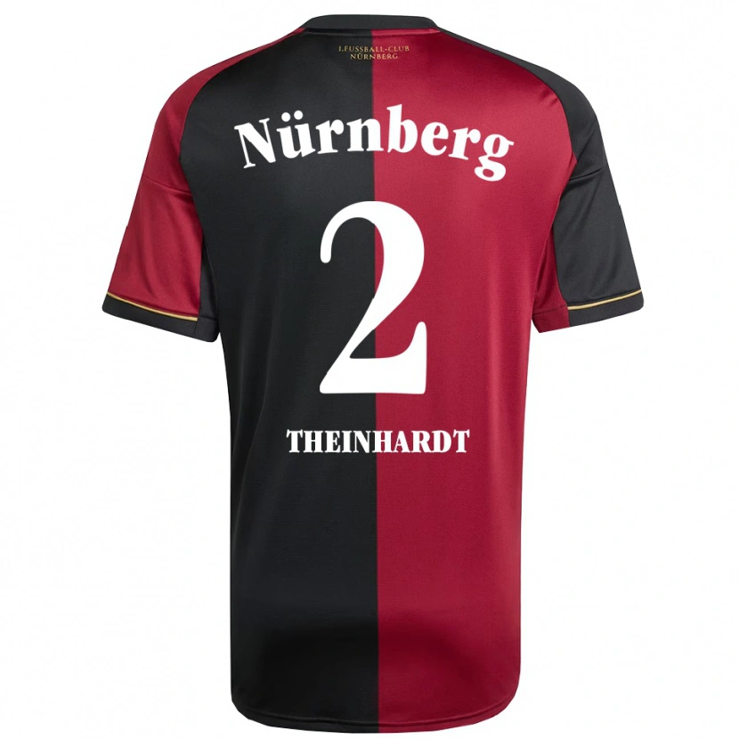 Danxen Heren Johannes Theinhardt #2 Bordeauxzwart Thuisshirt Thuistenue 2025/26 T-Shirt