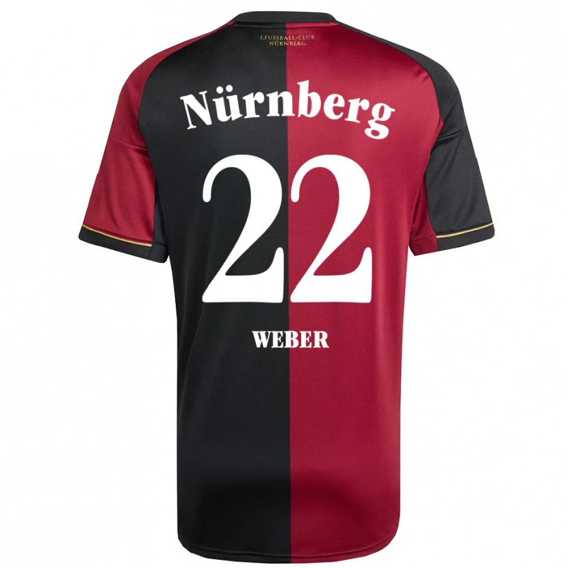Danxen Heren Ruben Weber #22 Bordeauxzwart Thuisshirt Thuistenue 2025/26 T-Shirt