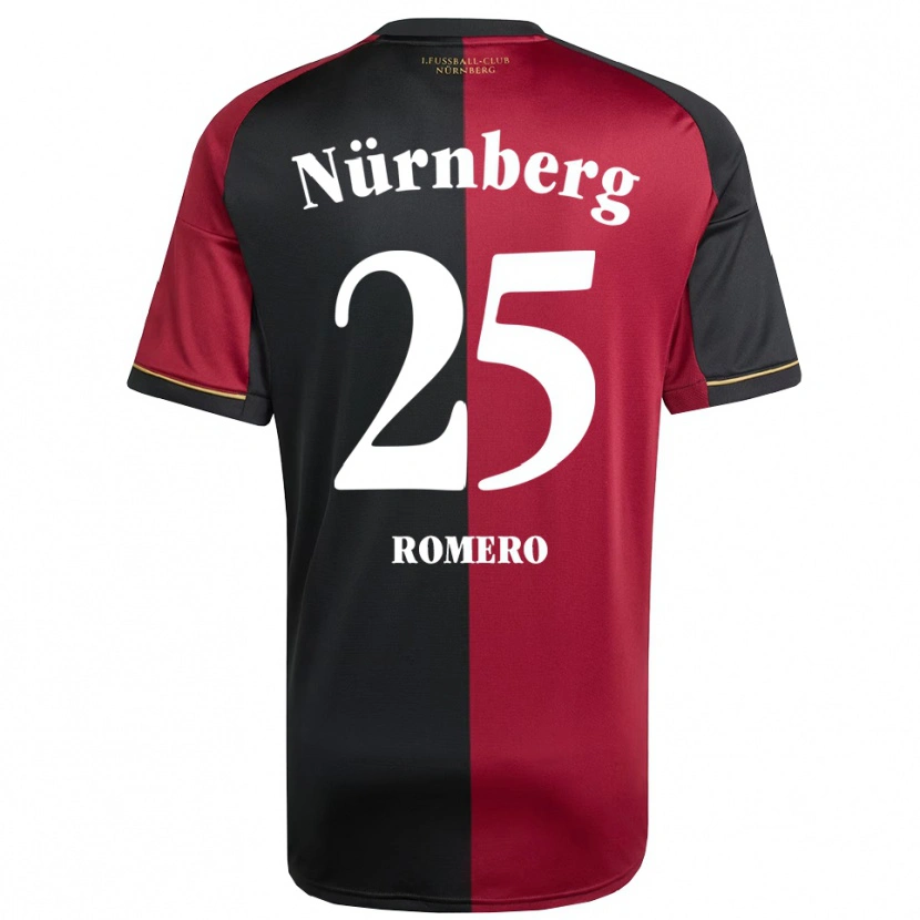 Danxen Heren Lourdes Romero #25 Bordeauxzwart Thuisshirt Thuistenue 2025/26 T-Shirt